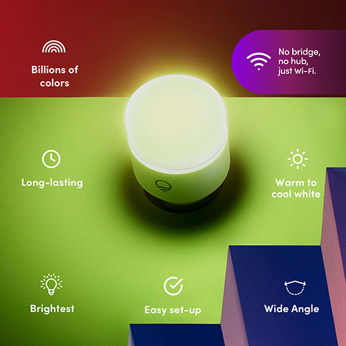 LIFX 60-Watt Equivalent A19 Multi-Color Smart WiFi E26 LED Light Bulb,  Works w/Alexa/Hey Google/HomeKit Tunable White 1-Pack L3A19LC08E26US - The  Home Depot